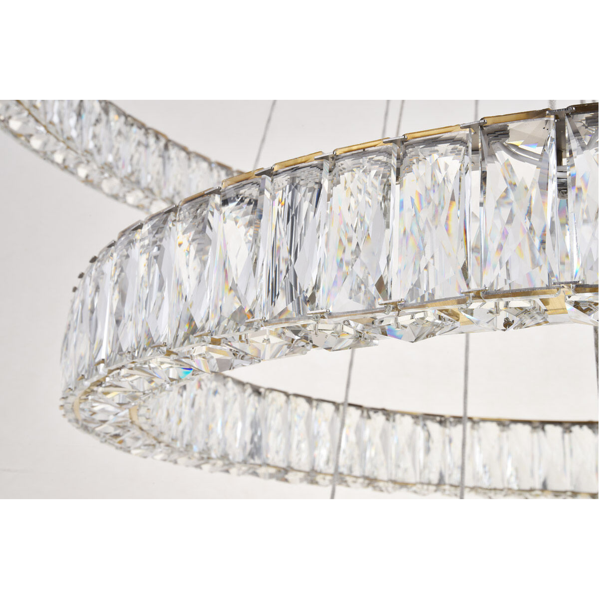Monroe LED 42 inch Gold Chandelier Ceiling Light