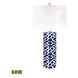 Allure 28 inch 9.5 watt Navy Blue and White Table Lamp Portable Light in LED