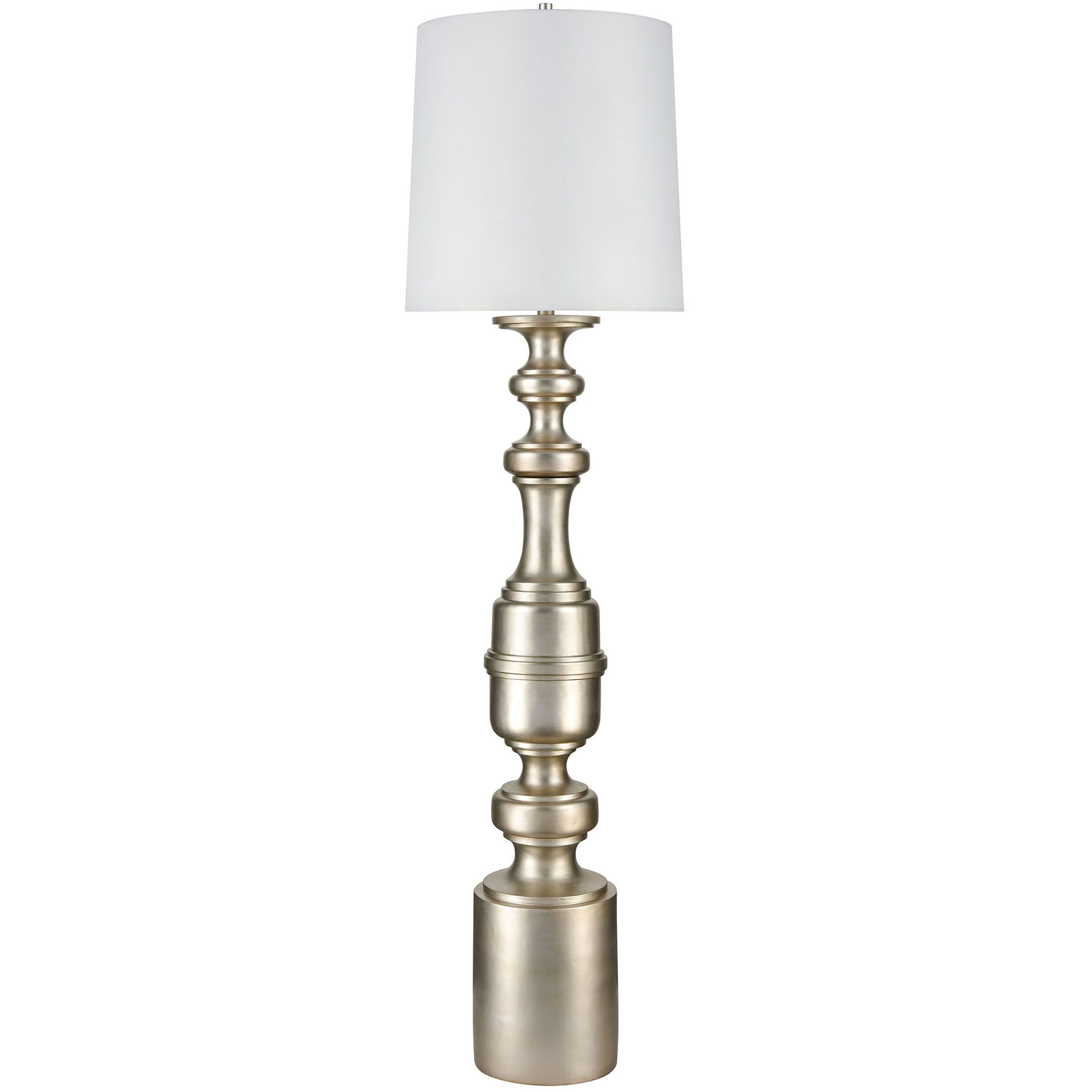 Cabello 78 inch 150 watt Antique Silver Floor Lamp Portable Light