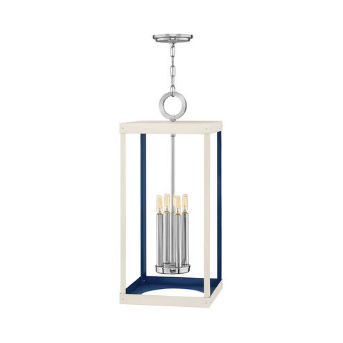 Lisa McDennon Porter 4 Light 12 inch Polished Nickel/Warm White Chandelier Ceiling Light