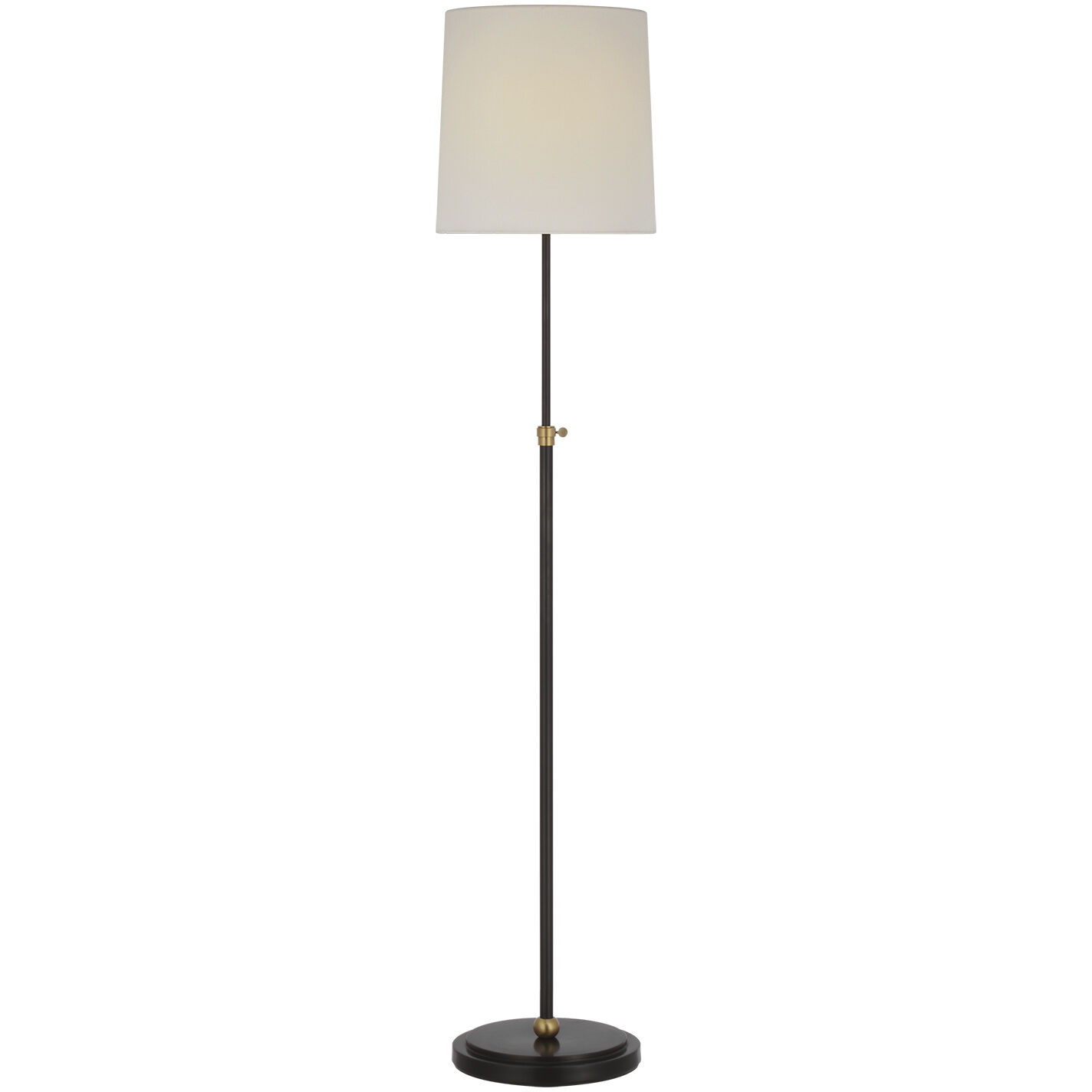 Thomas O'Brien Bryant 44.25 inch 4.6 watt Bronze and Hand-Rubbed Antique Brass Adjustable Cordless Floor Lamp Portable Light