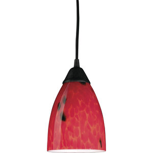 Classico LED 5 inch Dark Rust Mini Pendant Ceiling Light in Fire Red