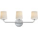 Durham 3 Light 23 inch Polished Chrome Bath Vanity Wall Light
