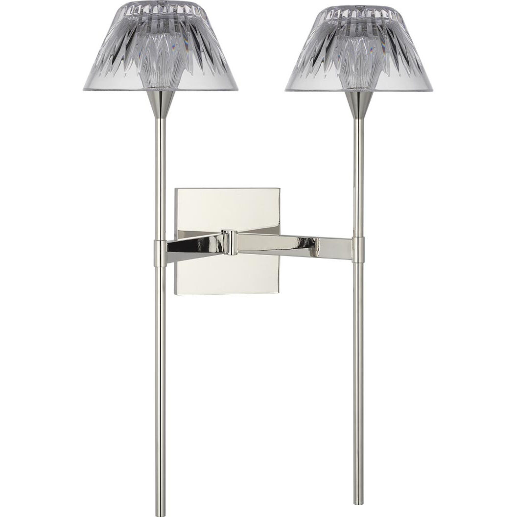 Waterford Blaze Tail Sconce Wall Light in Polished Nickel