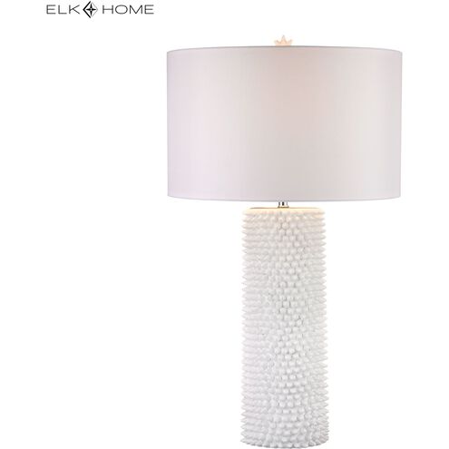 Punk 30 inch 100 watt White Table Lamp Portable Light in Incandescent, 3-Way