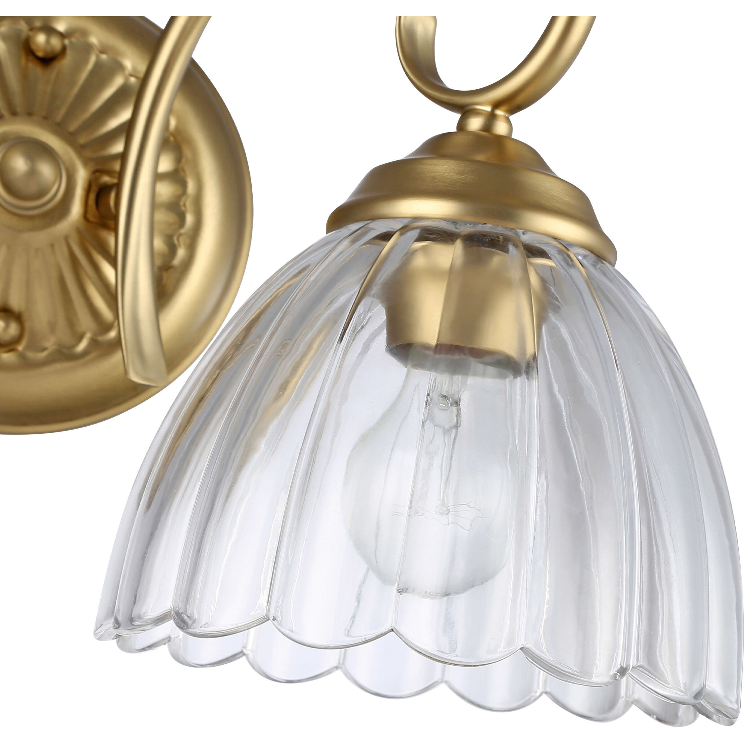 Audra Vanity Wall Light in Brushed Champagne Brass