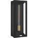 Young 1 Light 18 inch Matte Black Outdoor Wall Lantern