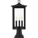 Carlisle 3 Light 22 inch Black Outdoor Post Light