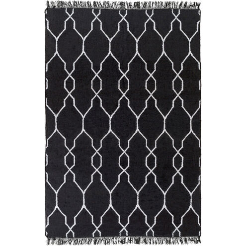 Lagoon 96 X 60 inch Black and Neutral Indoor Area Rug, PET Yarn