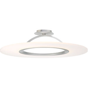 Elektron LED 20 inch Brushed Aluminum Semi-Flush Mount Ceiling Light, dweLED