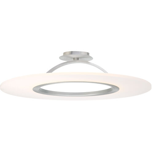 Elektron LED 20 inch Brushed Aluminum Semi-Flush Mount Ceiling Light, dweLED