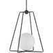 Stansell 1 Light 18.75 inch Antique Bronze/White Pendant Ceiling Light