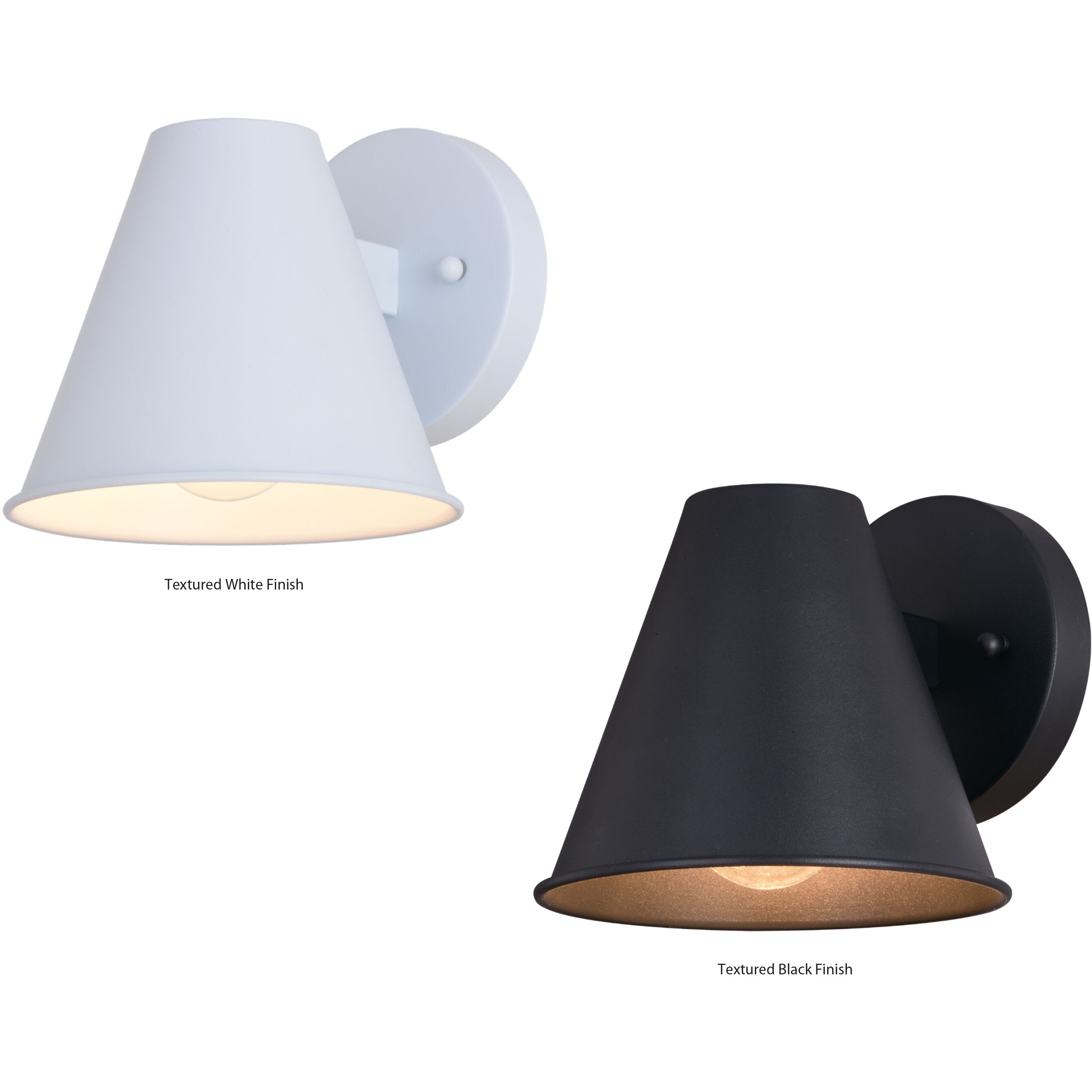 Smith LED 6.25 inch Textured Black Outdoor Wall