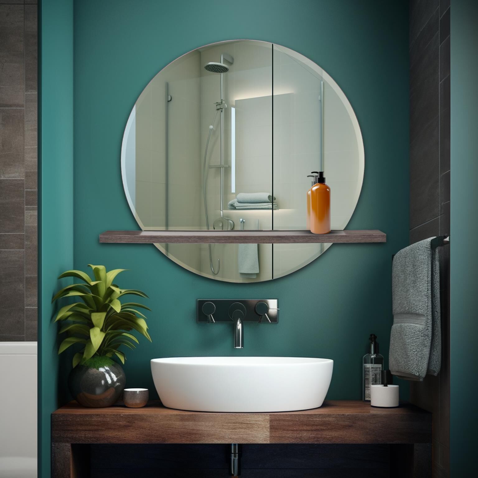 Winston 36 X 32 inch Gray Mirror