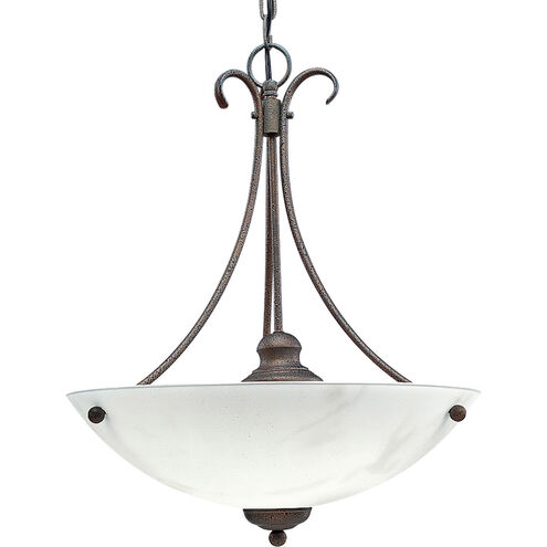 Travera 3 Light 20 inch Copper Verde Hall & Foyer Ceiling Light