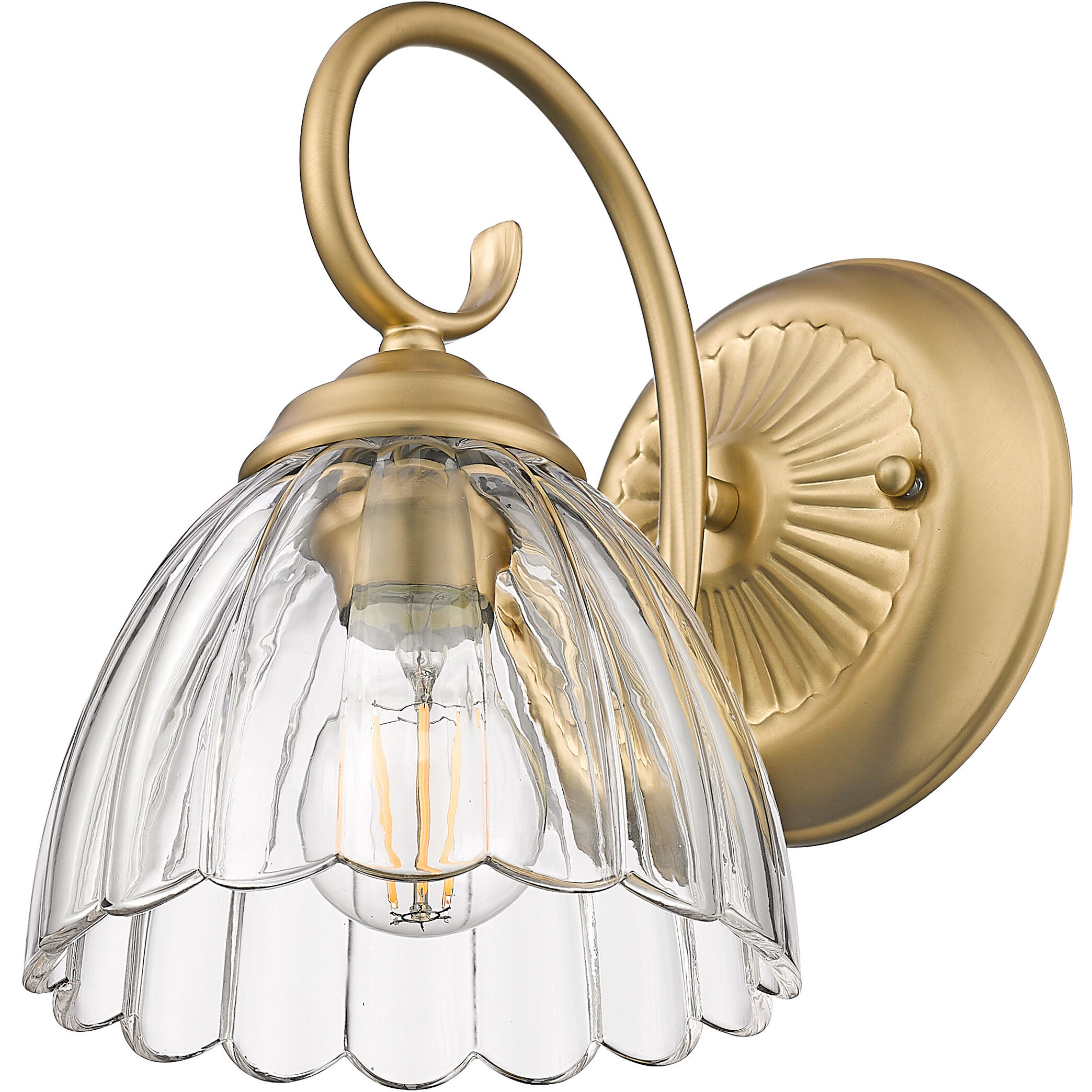 Audra 1 Light 6.88 inch Brushed Champagne Brass Wall Sconce Wall Light