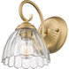 Audra 1 Light 6.88 inch Brushed Champagne Brass Wall Sconce Wall Light