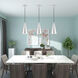 Dulce 1 Light 7 inch Brushed Aluminum with Polished Chrome Accents Mini Pendant Ceiling Light