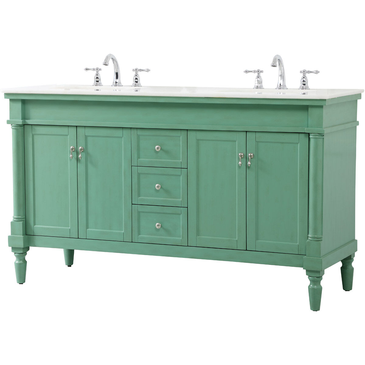 Lexington 60 X 22 X 35 inch Vintage Mint Vanity Sink Set