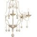 Colonial Charm 5 Light 28 inch White Wash and Sun Dried Clay Chandelier Ceiling Light