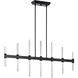 Sycara LED 5 inch Black Chandelier Linear Ceiling Light, Single