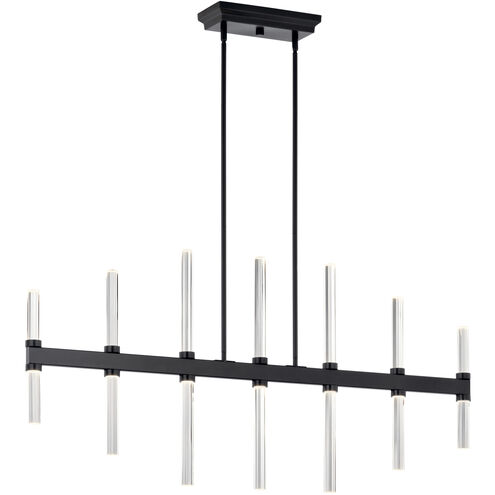 Sycara LED 5 inch Black Chandelier Linear Ceiling Light, Single