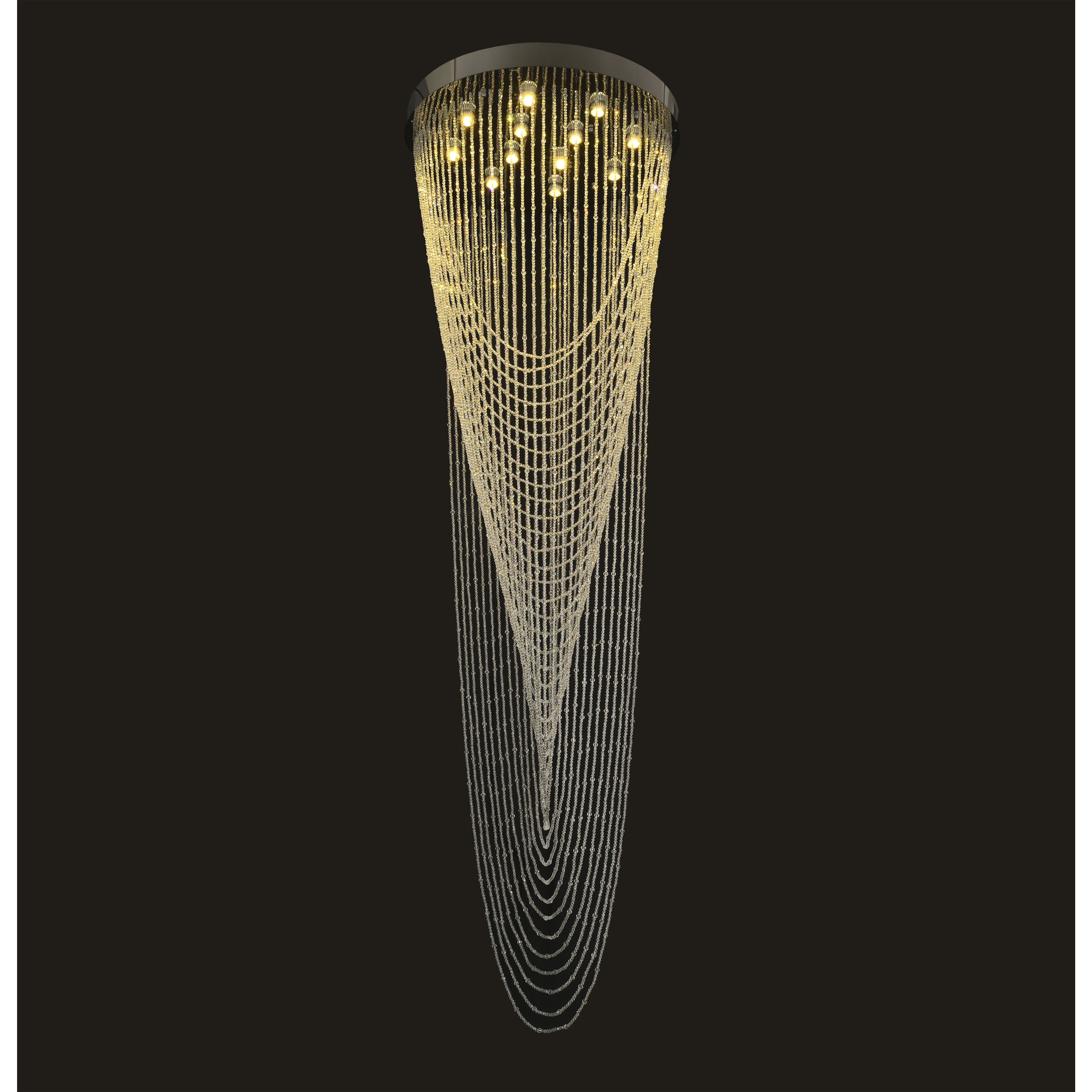 Canada 12 Light 31.5 inch Chrome Chandelier Ceiling Light