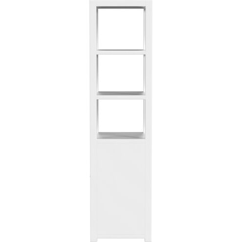 3- Tier 1 Door Narrow  Etagere Bookcase in White