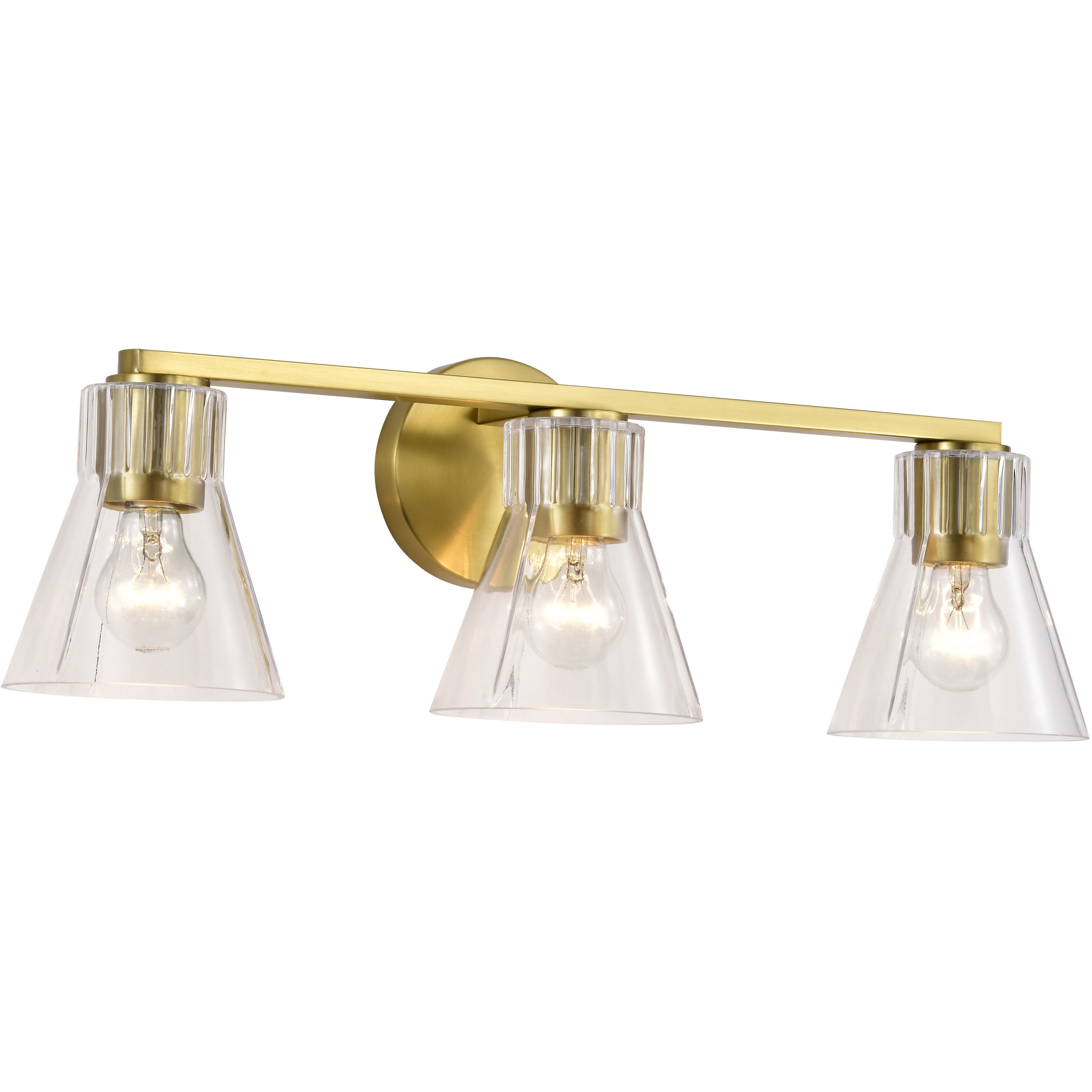 Gianna 24 inch Vintage Brass Vanity Wall Light