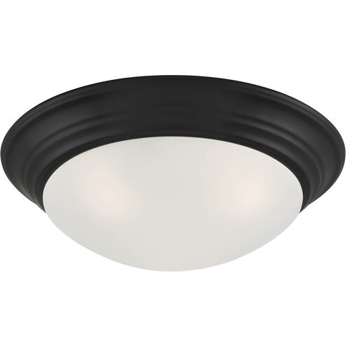 Tap 2 Light 14 inch Matte Black Flush Mount Ceiling Light