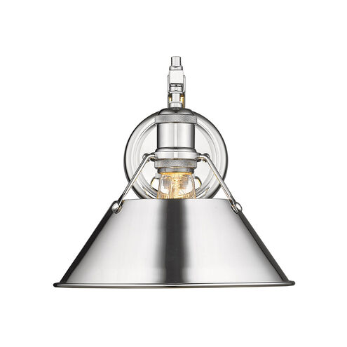Orwell 1 Light 10 inch Chrome Wall Sconce Wall Light, Damp