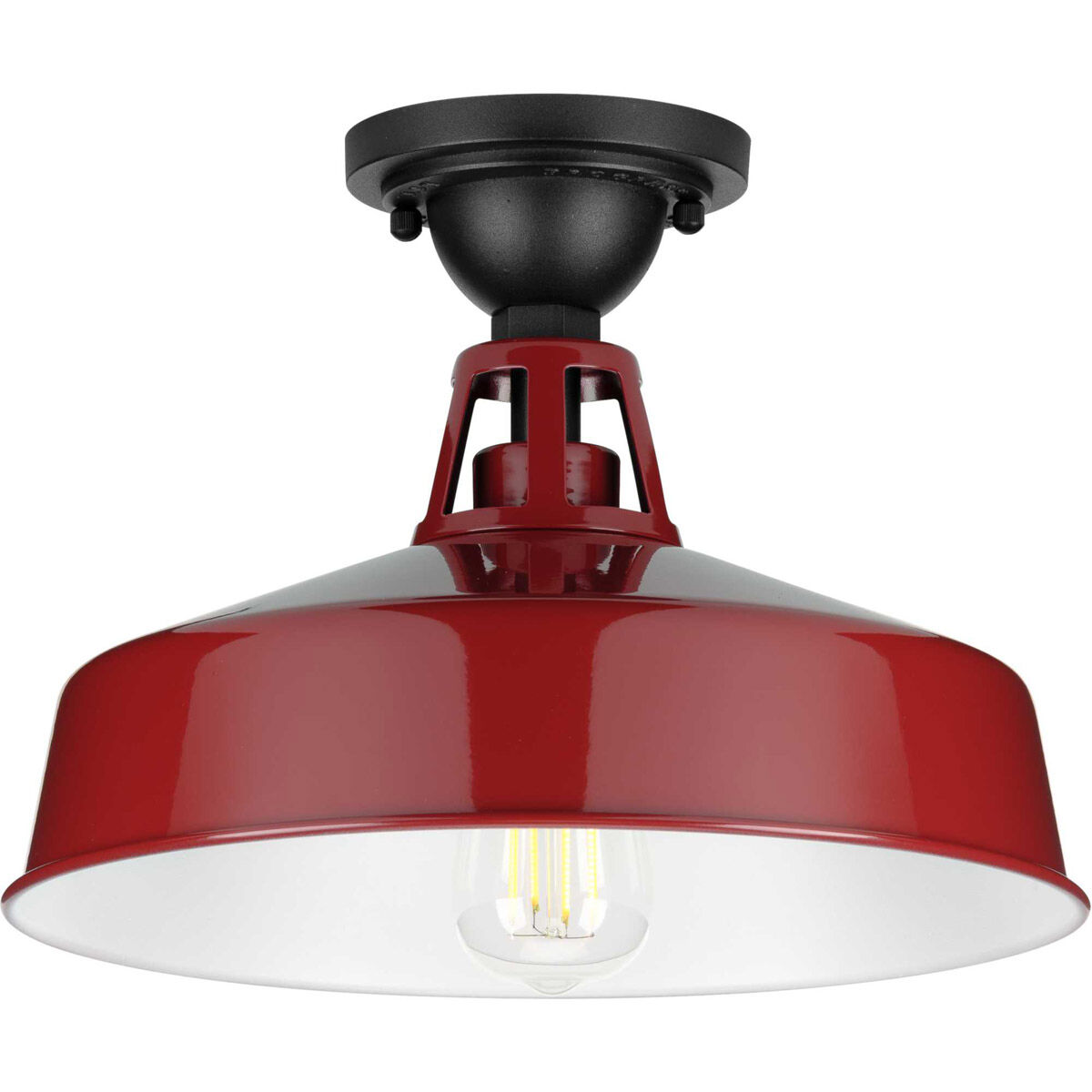 Cedar Springs 1 Light 13 inch Red Outdoor Semi-Flush Mount