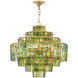 Sommelier 8 Light 27 inch Dark Contemporary Gold Leaf Chandelier Ceiling Light
