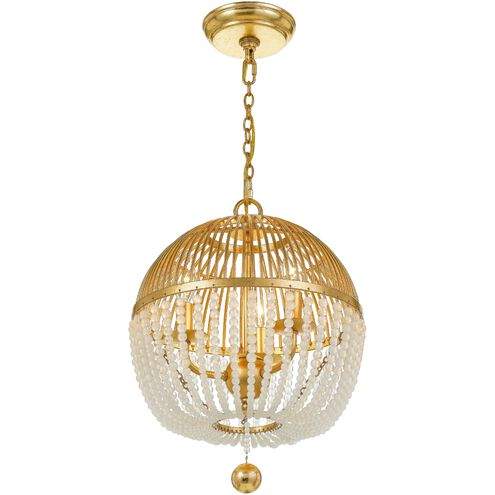 Duval 3 Light 12 inch Antique Gold Chandelier Ceiling Light