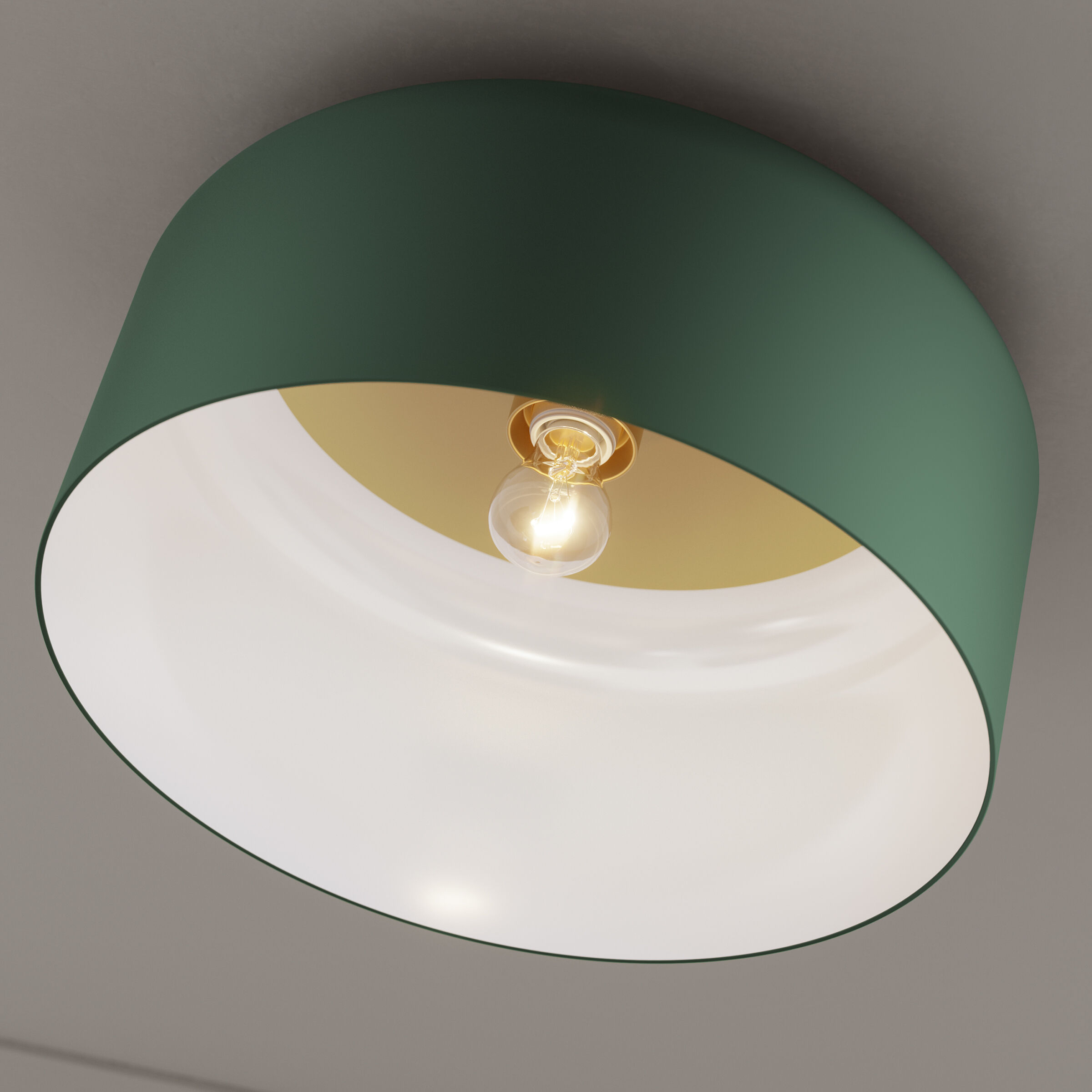 Malone 1 Light 15.75 inch Olive Ceiling Flush Mount Ceiling Light