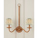 Plume Green and Ivory 6 inch Tapered Chandelier Shade