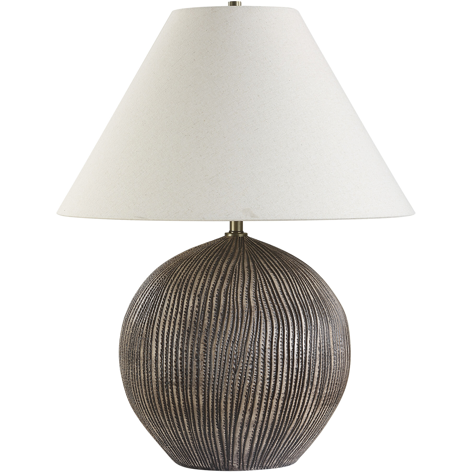 Sayre 25.5 inch 150 watt Rubbed Dark Brown with Black Accents Table Lamp Portable Light
