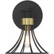 Breur 1 Light 7 inch Black with Warm Brass Accents Wall Sconce Wall Light