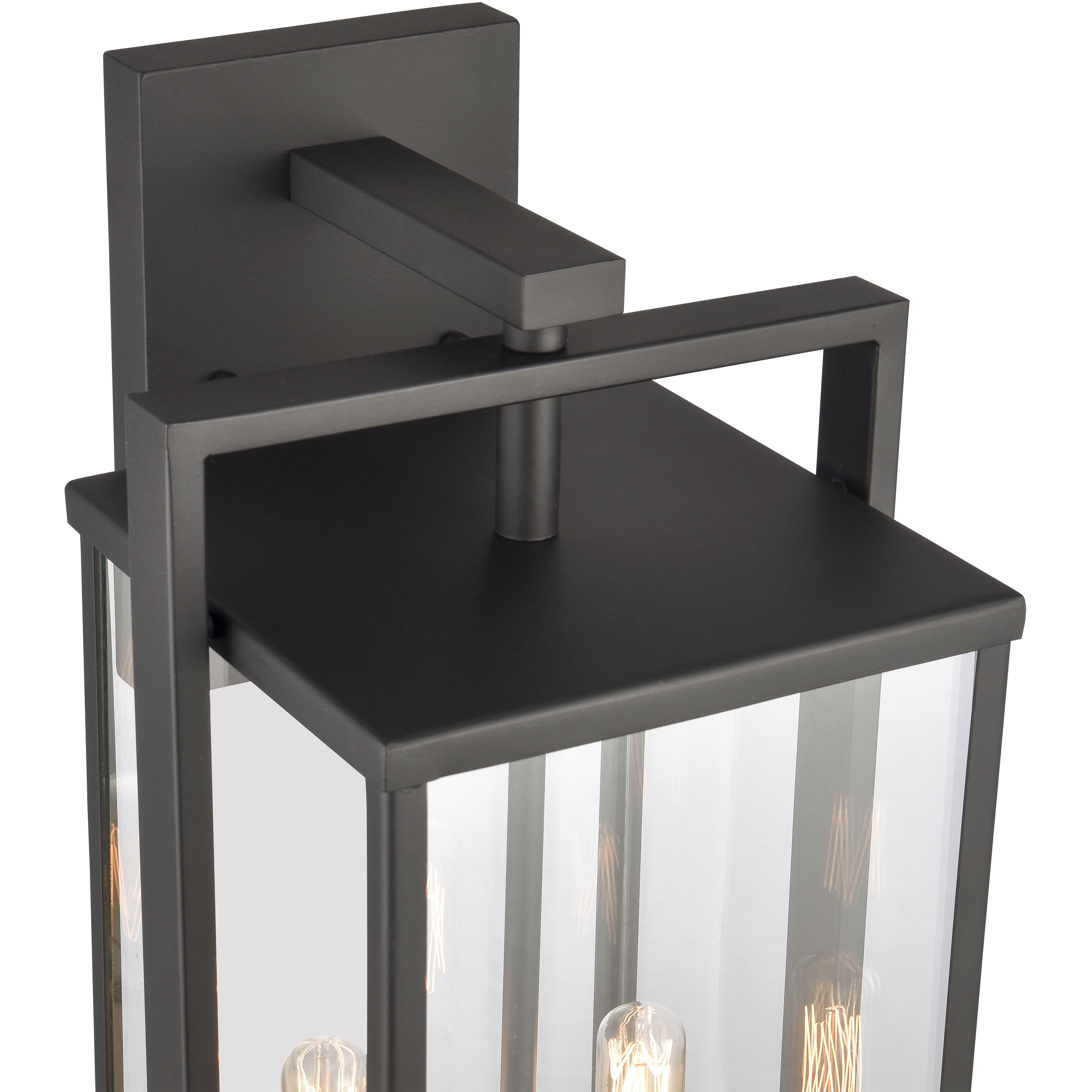 Gladwyn 3 Light 22 inch Matte Black Outdoor Sconce