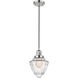 Franklin Restoration Bullet LED 7 inch Polished Nickel Mini Pendant Ceiling Light in Seedy