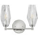 Ana 2 Light 13.75 inch Polished Nickel Bath Light Wall Light
