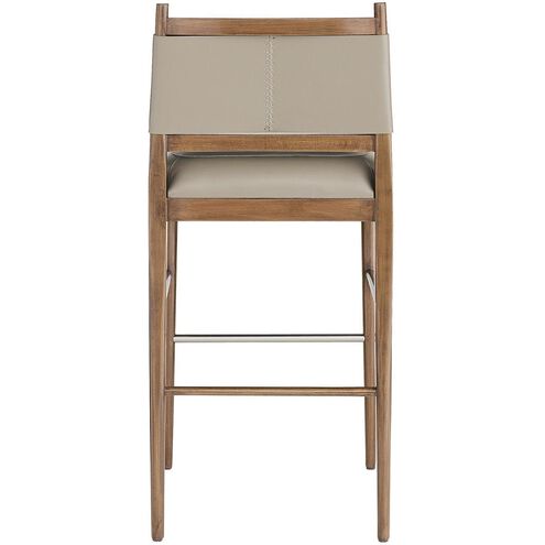 Keegan 41 inch Morel and Walnut with Brushed Stainless Steel Bar Stool