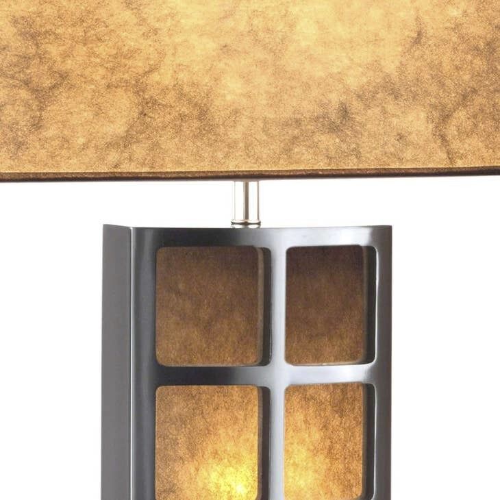 Ventana 32 inch 100.00 watt Espresso and Brushed Nickel Table Lamp Portable Light