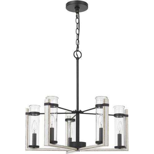 Olivette 5 Light 22 inch White Washed Chandelier Ceiling Light