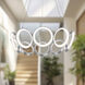 Oros LED 29.13 inch Antique Silver Chandelier Ceiling Light