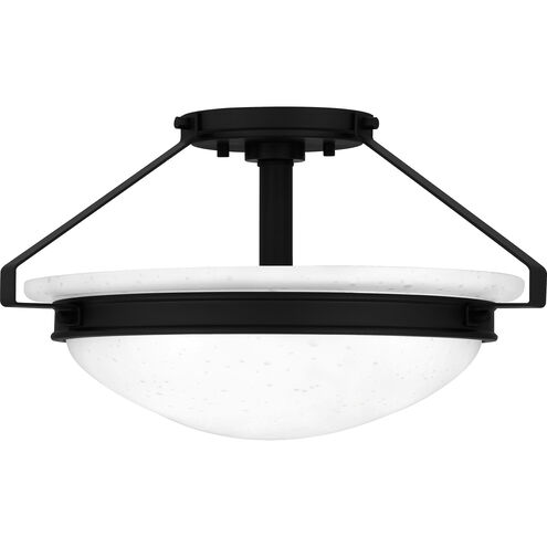 Elderwood 2 Light 15 inch Matte Black Semi-Flush Mount Ceiling Light