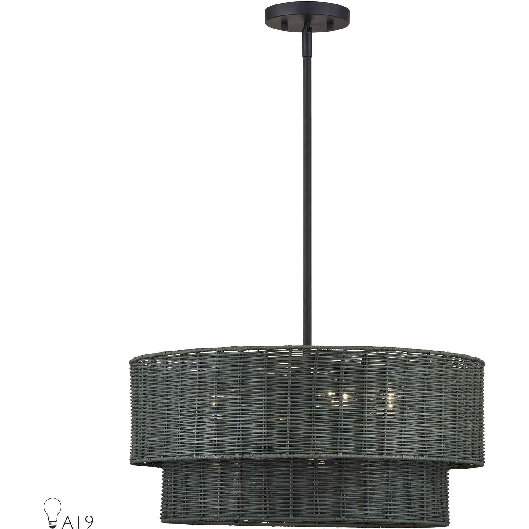 Weavington 4 Light 21 inch Black Pendant Chandelier Ceiling Light