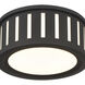 Kendal 2 Light 9.5 inch Black Forged Flush Ceiling Light