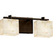 Alabaster Rocks LED 15.5 inch Matte Black Vanity Light Wall Light in 1400 Lm LED, Rectangle