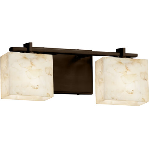 Alabaster Rocks LED 15.5 inch Matte Black Vanity Light Wall Light in 1400 Lm LED, Rectangle
